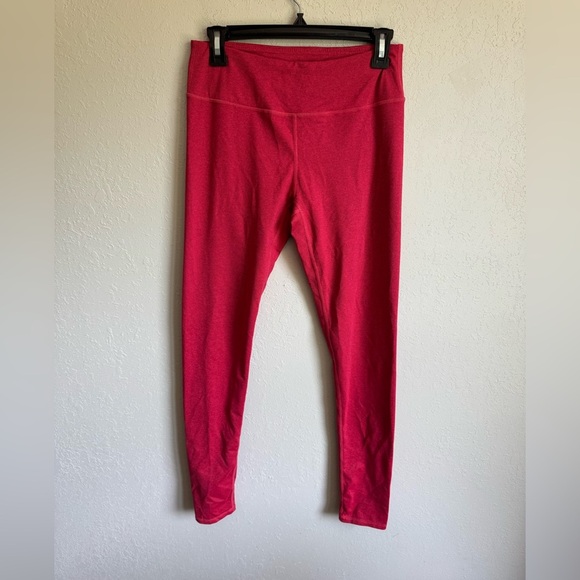 Fabletics Red Define Powerhold Leggings Womens M Athletic Workout - Picture 1 of 4